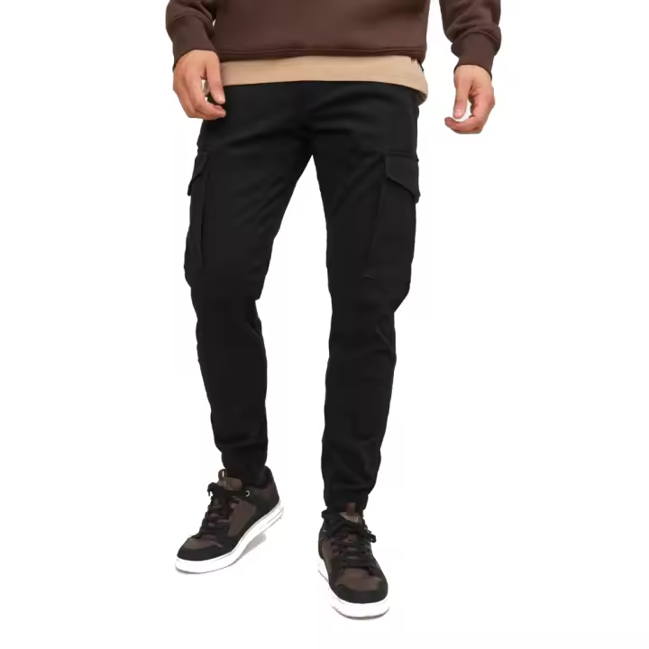 Pantalón Jack & Jones 12139912 negro cargo - Modelo Paul en color black - 1