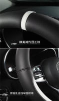 Cubierta De Volante Universal De Cuero Completo Tamaño 37-38cm Transpirable Antideslizante Accesorios De Decoración Para Coche - details 5