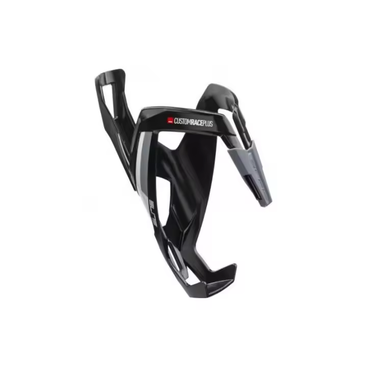 Elite Portabidón Custom Race Plus Negro Brillante/Blanco  ELITE   de ciclismo para bicicleta - 1