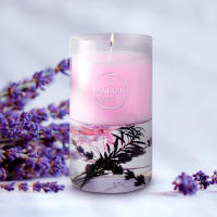 Ambientadores 360 - Pack de 2 Velas Aromática Ambar Botanic – 36h de Fragancia Natural | Relajación y Bienestar con Hierbas Naturales | Decorativa y Terapéutica, 130 g. - details 0