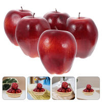 5 Pcs Decoración De Casa Falsa Fruta De Serpiente Roja Modelo Simulación Manzanas Artificiales Para Cocina Decoración Fotografía - details 6