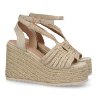 PuntoSalao Sandalias de cuña en yute para mujer color beige MT-81 - details 0