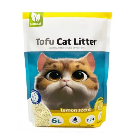 Pack 2/4/6/8 Bolsas Arena de Tofu para Gatos, Aglomerante Sin Polvo, Biodegradable, Control de Olores, Flushable - Fragancia Original/Lavanda/Té Verde/Limón - 1