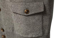 Nueva Chaqueta De Cardigan De Algodón Para Hombre AIOPESON Con Cuello Alto Y Botones Casual Para Otoño Abrigo Grueso De Punto - details 13