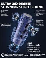 Altavoz Portátil Tronsmart T7 máximo 36W Bluetooth 5.3, luces LED y protección IPX7 contra el agua, potente bajo con sonido estéreo de alta fidelidad 360°, altavoz inalámbrico para exteriores con ecualizador para fiestas y viajes, color azul - details 0