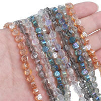 10pcs Hileras De Cuentas De Vidrio Coloreadas Con Espalda De Rosa Accesorios Para Hecho a Mano Pulseras Y Collares DIY - details 1