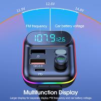 Transmisor FM Bluetooth Para Coche 5.0 Con Cargador USB PD Accesorios Electrónicos Carro GRWIBEOU MP3 Player - details 13