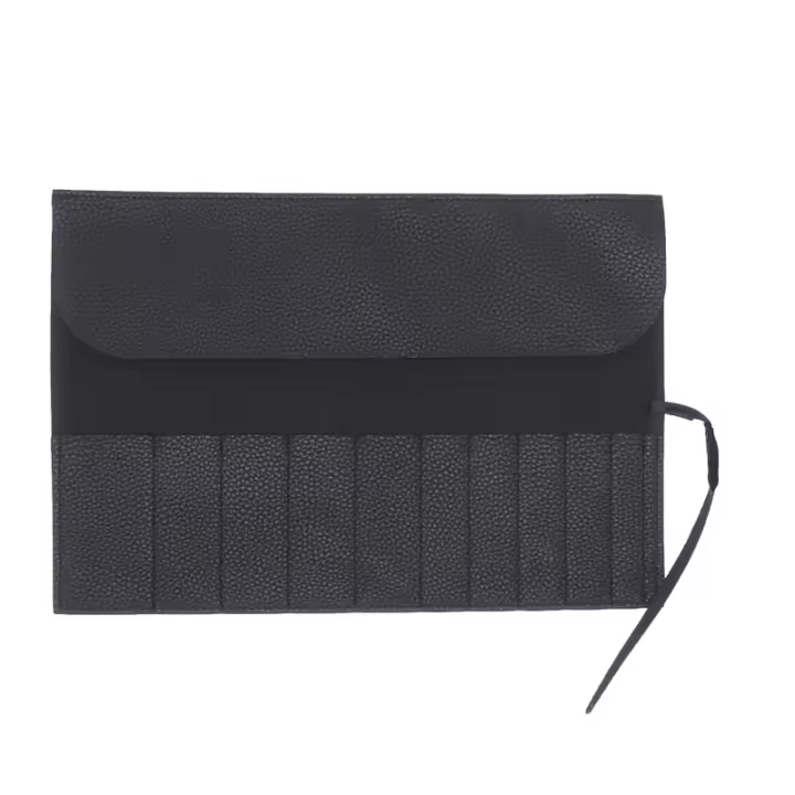 Bolso De Maquillaje Pequeño Para Mujer Organizador De Viaje Impermeable Portátil Bolsa De Almacenamiento De Brochas De Cosméticos De Cuero Genuino - 1