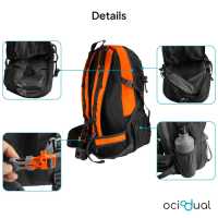 Ociodual Mochila de Senderismo, 50l, Naranja, Múltiples Bolsillos, para Viaje, Montaña, Acampada, Senderismo - details 5