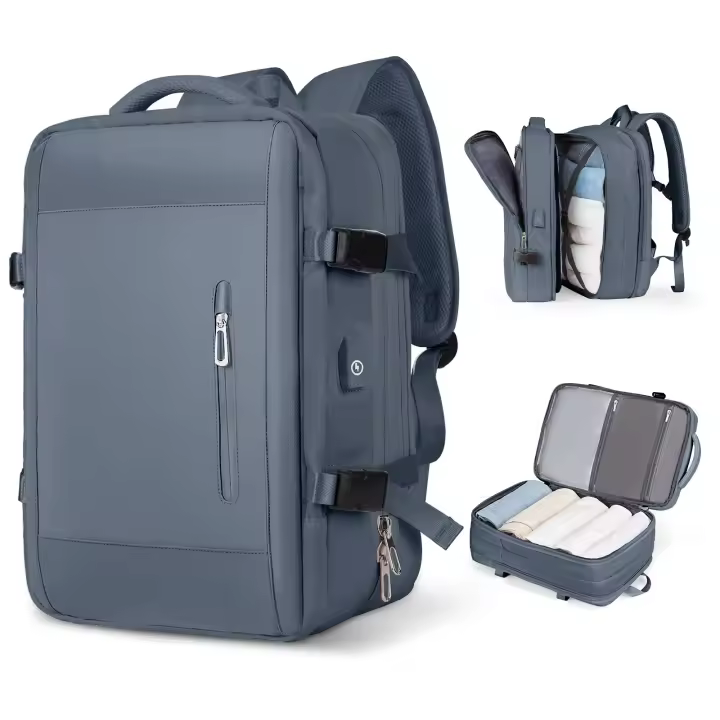 Mochila de viaje de negocios para hombre, morral expandible e impermeable, de gran capacidad, para ordenador portátil de viaje de fin de semana - 1