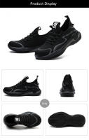 Zapatos de seguridad ligeros para hombre, zapatillas de trabajo transpirables con puntera de acero, antigolpes y ANTIPERFORACIONES - details 8