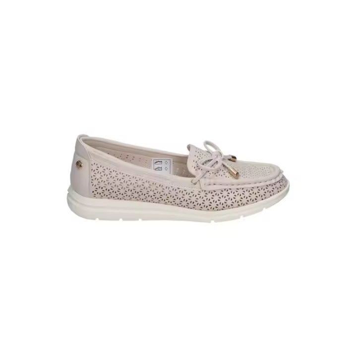 Mocasines y náuticos mujer AMARPIES AJH28371NUDE MOCASIN PICADO LAZO NUDE 35586 25V - 1