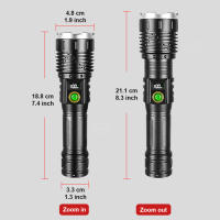 Linterna Recargable De Doble Fuente De Luz Nueva 500W LED Amarilla Potente Torcha 110000LM Alta Potencia Con Luz LED Y Recargable - details 0