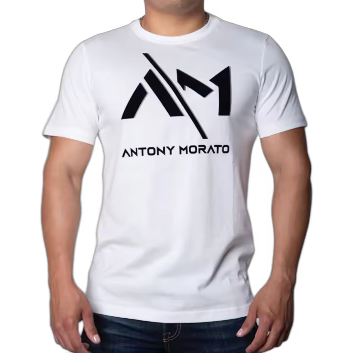 Camiseta Antony Morato Blanca Regula Fit con Logo Estampado - 1
