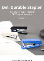 DELI Máquina De Clavija 10 # Duradera De Metal Para Oficina Herramienta De Encuadernación De Papel Tamaño Mini - details 0