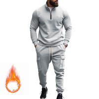 Conjunto Deportivo Casual Para Hombres Verano Otoño Invierno Con Cierre De Cremallera Y Veludo Tejido De Poliéster Talla S a XXXL - details 136