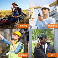 Walkies Talkies Profesionales 16 Canales CTCSS DCS, Recargables 1500mAh con Cargador USB, Radiocomunicación con el Auricular Incorporado Antorcha de LED, VHF, Negro BF-88E - details 4
