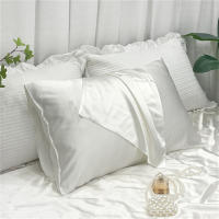 Funda De Almohada Suave De Seda Simulada Doble Cara En Colores Blanco Negro Gris Caqui Azul Rosa Skin Friendly Para Hogar - details 1