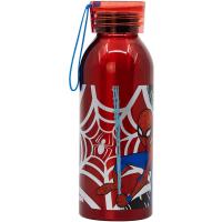 Botella Spiderman Aluminio Sin BPA, Reutilizable, Con Colgador de Silicona, Efecto Metalizado, 510 ml, Stor - Kiglam - details 0