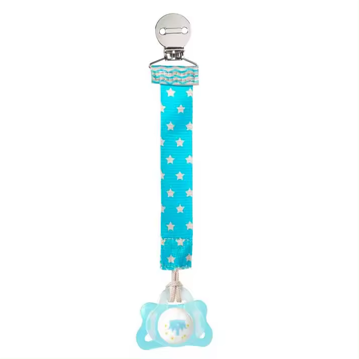 Chicco Clip Chupete Fashion (azul) - Evita que el Chupete Se Caiga - 1
