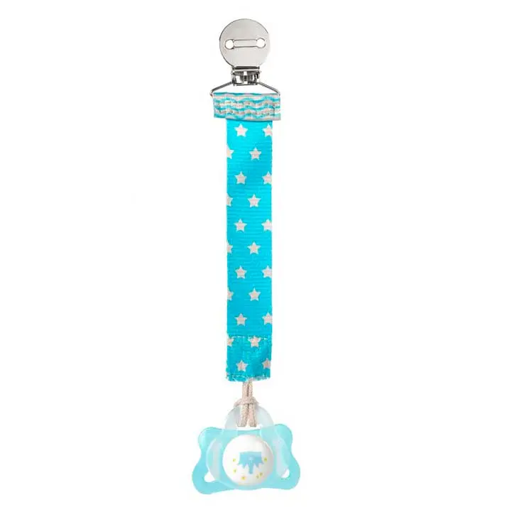 Chicco Clip Chupete Fashion (azul) - Evita que el Chupete Se Caiga - 1