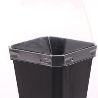 Juego De 5 Macetas Cuadradas Pequeñas Con Domos De Humedad Transparentes Para Plantas En Iniciación Moderno Estilo Plástico - details 15