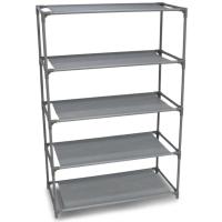 Gerimport STARTELECTRIC Zapatero de 3 Niveles / 5 Niveles de Metal y Tejido No Tejido, Tamaño 60 X 28 X 44 Cm / 60 X 28 X 88 Cm, Estantería para Calzado, Mueble, Soporte, Montaje Fácil - details 4