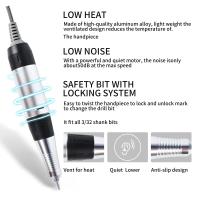 Set De Manicura Eléctrica Profesional 35000RPM Máquina De Taladro Para Uñas Con Polirreparador Portátil Para Salón De Belleza - details 8