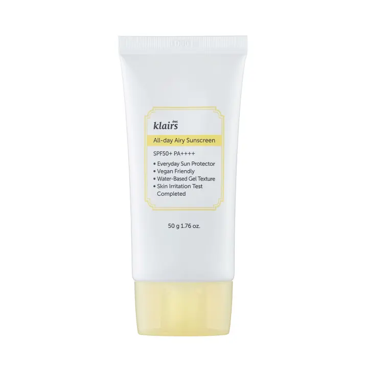 Klairs ALL-DAY AIRY SUNSCREEN Una crema solar ligera que deja la piel hidratada y fresca. 50 gr. - 1