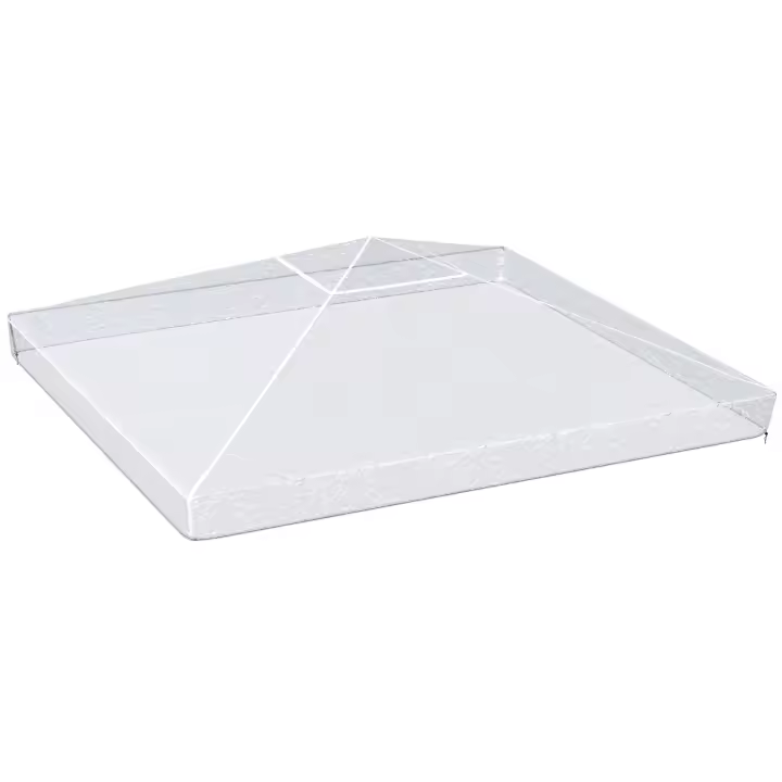 Outsunny Cubierta Protectora para Gazebo 3x3 m Cubierta Impermeable para Pérgola Toldo Carpa Funda Protectora Protección contra la Intemperie Transparente - 1