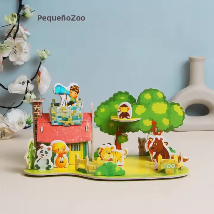 DIY Juguete Antiestrés 3D Puzzle Papel Casa Para Niños Y Niñas De Preescolar Y Escuela Primaria Edad Recomendada 3-12 Años - 1