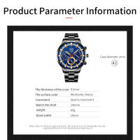 Reloj De Pulsera De Lujo Para Hombre Acero Inoxidable Calendario Luminoso Manos Cuarzo Estilo Casual Reloj Masculino - details 4