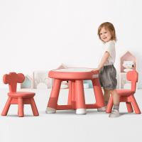 Devessport Mesa y 2 Sillas Infantiles Escritorio con Pizarra Blanca Multifuncional para Niños de +12 Meses 64,4x52x45,6 cm Rojo Coral - details 4