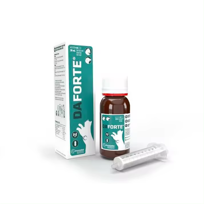 Daforte Susp Oral 20 Ml - Jarabe para Diarrea en Animales - Medicamento Veterinario - 1