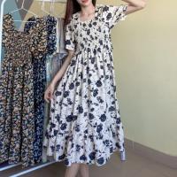 Vestido De Cintura Elástica En Chiffón Para Mujer Verano Casual Elegante Con Manga Corta Plisado Estilo A-line Vestidos Cortos - details 0