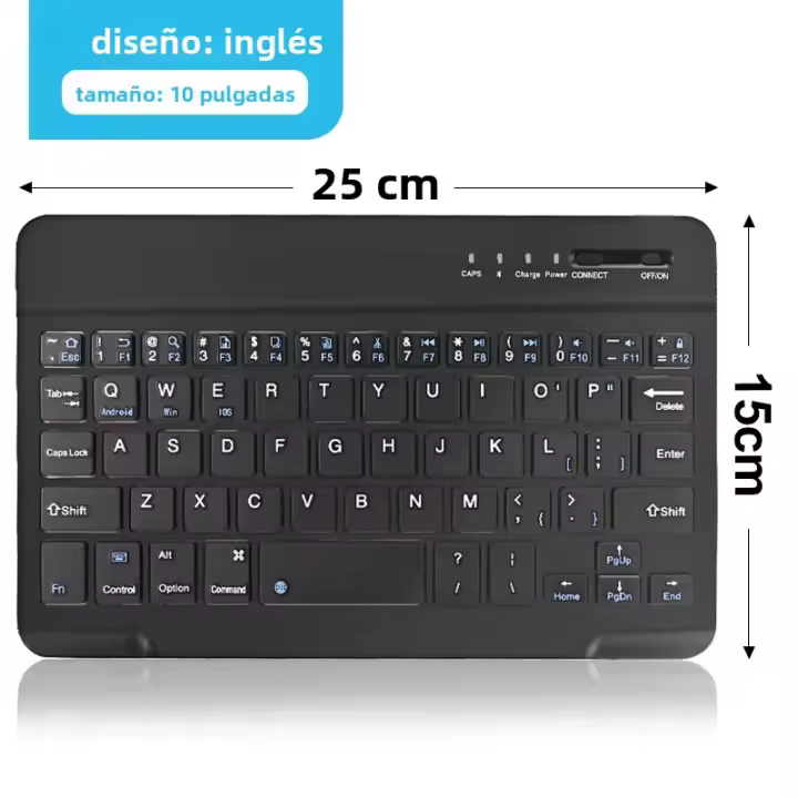 Teclado Mini Inalámbrico Bluetooth 5.0 Con Iluminación RGB Recargable Silencioso Para IOS Android Windows iPad Teclado Gaming Portátil - 1
