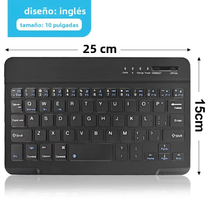 Teclado Mini Inalámbrico Bluetooth 5.0 Con Iluminación RGB Recargable Silencioso Para IOS Android Windows iPad Teclado Gaming Portátil - 1