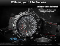Reloj De Pulsera De Cuarzo Para Hombre Addies Militar Especial Forces Deportivo Al Aire Libre Luminoso Clásico SEAL Ejército Resistente Al Agua Con Luz Trasera Y Correa De Silicona - details 3