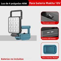 Luz De Trabajo LED Portátil Para Batería Makita 18 V Luz De Camping Inalámbrica Faro De Inundación Potente Y Impermeable - details 3