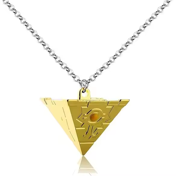 Collar con colgante de rompecabezas del milenio, pirámide de aleación de oro, creativo para mujeres y hombres, joyería triangular con personalidad de moda, accesorios de juego, regalos - 1