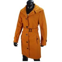 Abrigo De Mezclilla Para Mujer Invierno Cálido Chaquetas De Soltera Cuello Abajo Largo Ropa De Mujer Tipo De Cierre Doble - details 14