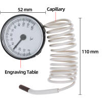Termómetro De Dial Para Uso Doméstico Con Tubo De Capilar De 1.4m Medidor De Temperatura Para Neveras Horno Rango -40~+40℃/10-120℃ - details 1