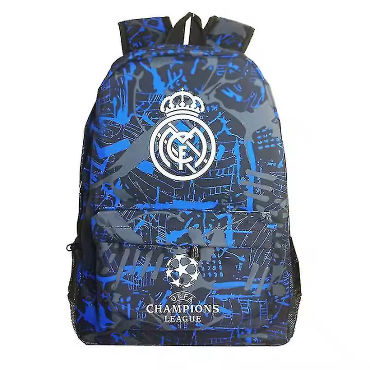Graffiti Real Madrid Uefa Champions League Shoulder Bag Fan Backpack Student Schoolbag Storage Bag H X - 1