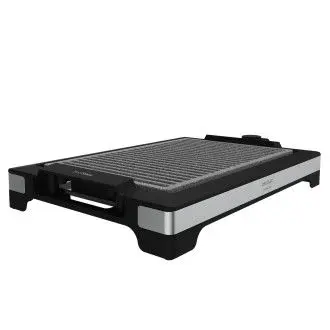 CECOTEC 03096 Grill eléctrico con estructura de acero inoxidable y superficie Rockstone Tasty&Grill 2000 - 1