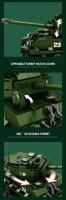 Bloques De Construcción Serie World of Tanks Tiger TOG2 M4 Sherman Tanque Blindado Pesado Para Niños Juguetes Educativos Regalo De Cumpleaños Y Navidad - details 3