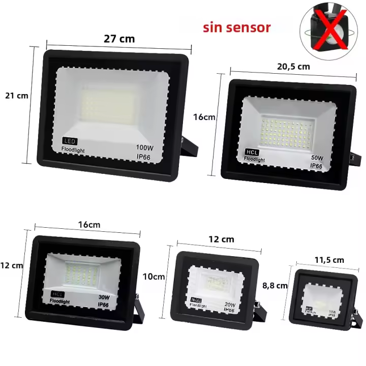Lámpara De Inundación LED Con Sensor De Movimiento PIR Luz Blanca IP66 Impermeable Para Exterior Iluminación De Jardín 10W 20W 30W 50W 100W - 1