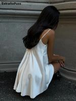 Vestido Y2K De Mujer Con Cuello V Y Sin Mangas Elegante Patchwork De Malla De Seda Sexy Para Fiesta De Cumpleaños Y Baile De Promotores Verano 2024 - details 16