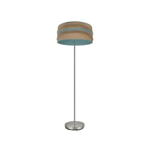 FABRILAMP Lámpara de Pie Natalia 1xe27 Niquel/Saco-Turquesa 164x40x40 Cm - Diseño Elegante - 1