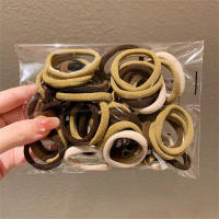 50/100pcs Cinturones Para El Cabello Negros Elásticos Para Mujeres Y Niñas Amarre De Pelo Para Moño Accesorio De Scrunchies - details 6