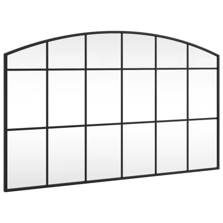 Espejo de pared arco de hierro negro 100x60 cm - 1